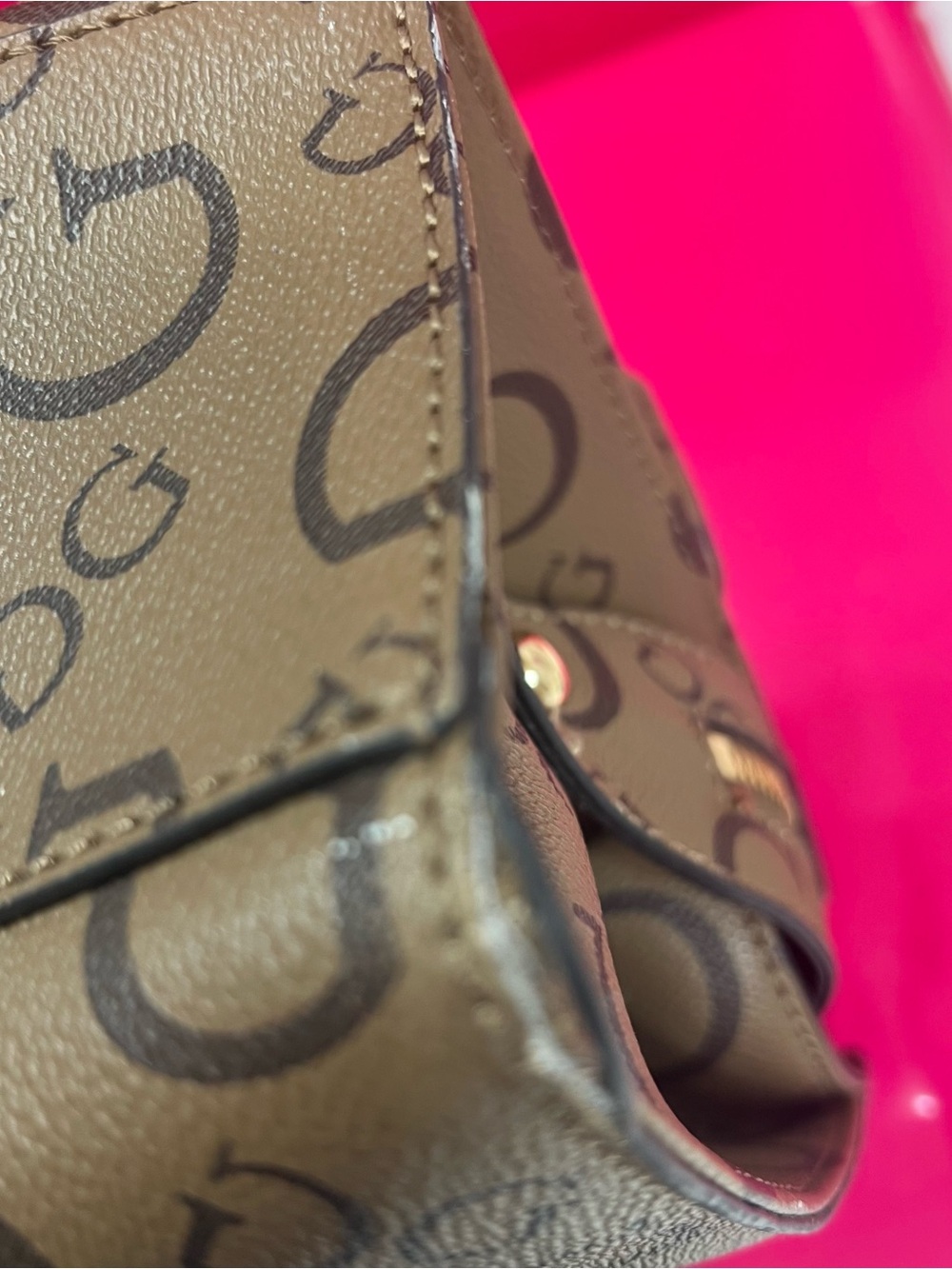 GUESS Factory Mandarina Logo Compartment Satchel - Picture 10 of 12